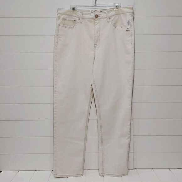 Seven 7 Women's Size 14 Slim Straight High Rise Jeans Bone Denim Stretch NEW! - Picture 2 of 13
